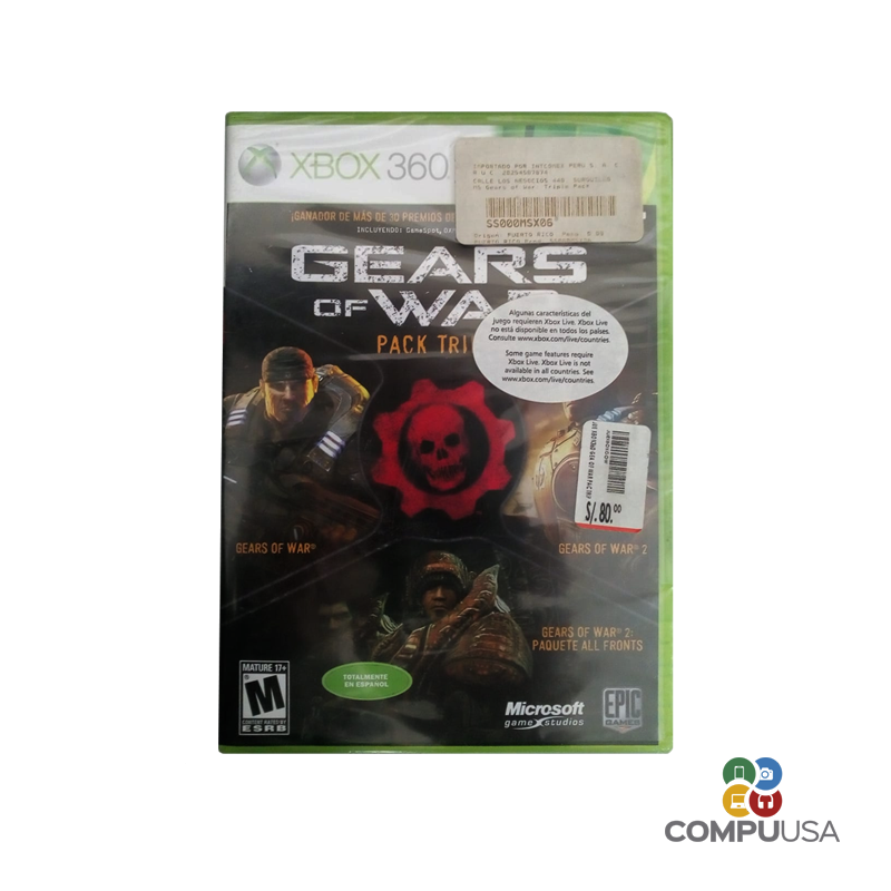 JUEGO XBOX 360 GEARS OF WAR PACK TRIPLE
