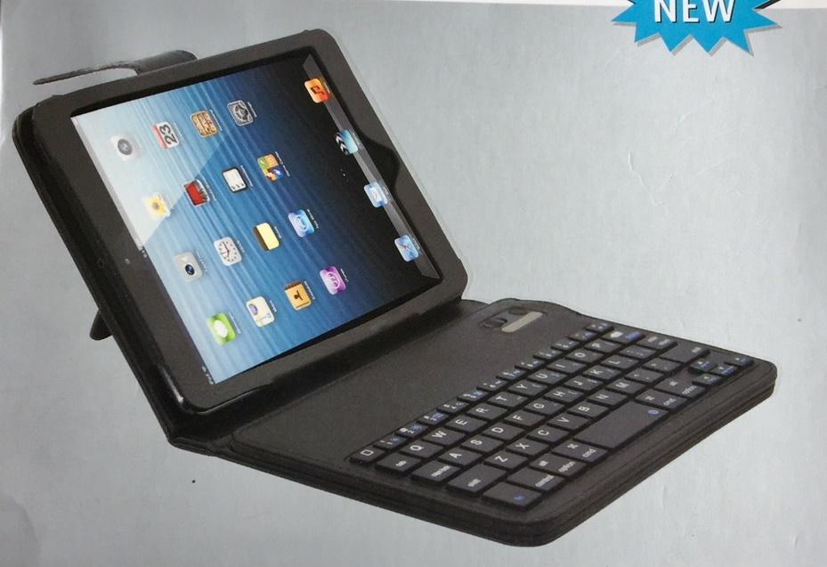 TECLADO BLUETOOTH PARA IPAD MINI DE CUERO