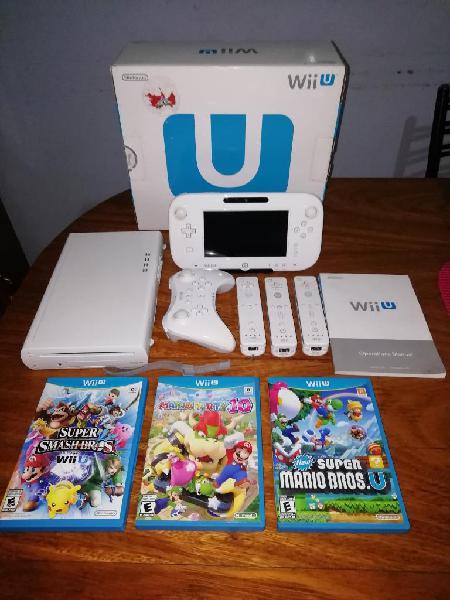 Nintendo Wii U Más 3 Juegos Mando Pro