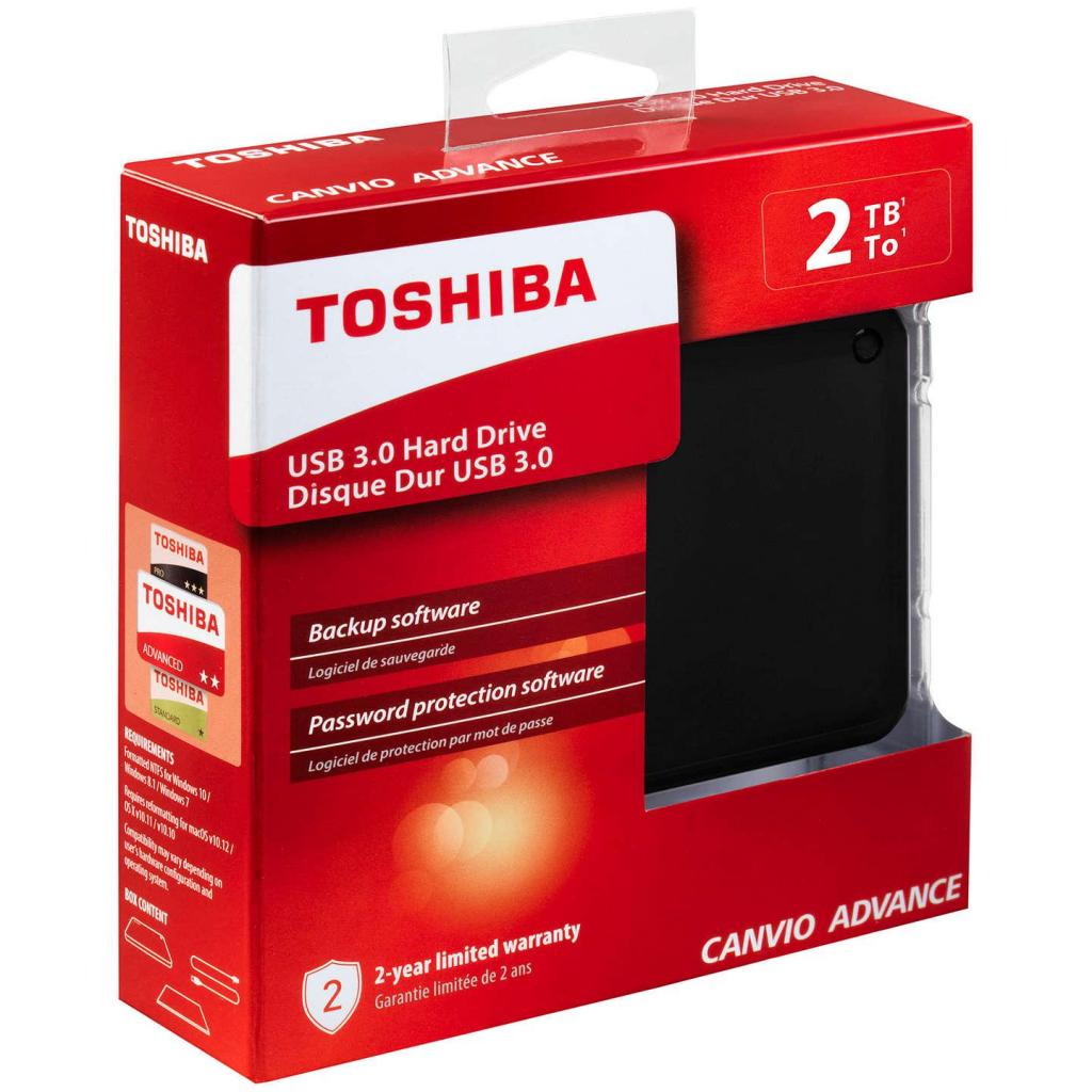 Disco Duro Externo Toshiba Canvio Advance 2TB Negro / USB