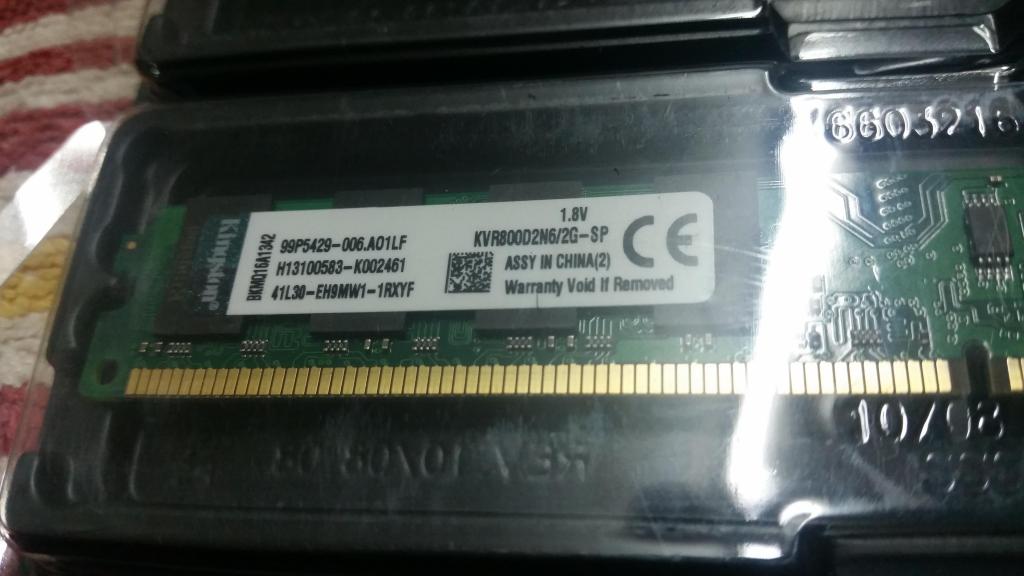 Memorias KINGSTON DDR2 de 2Gb