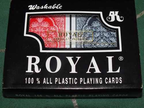 2 Cartas, Naipes, Baraja Casino De Plastico Marca Royal S/20