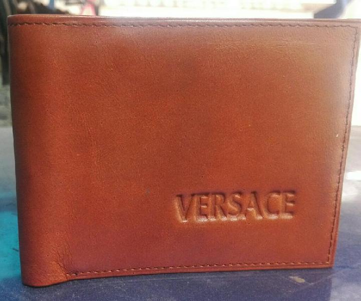Billeteras de Cuero con Sello Versace