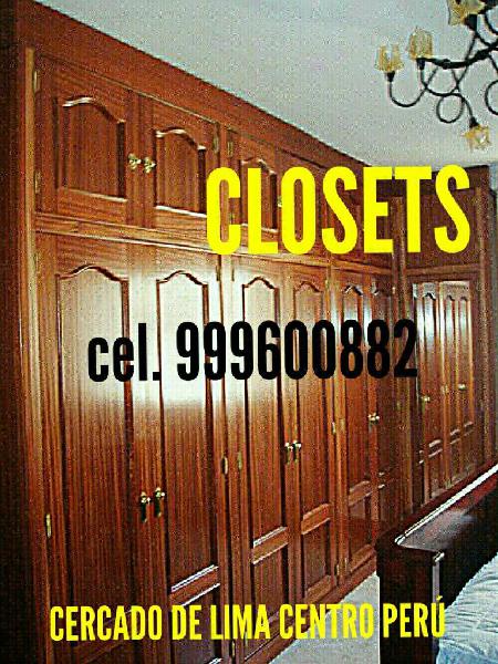 Fabricación de Closets,bares,puertas