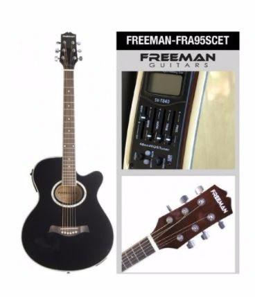 Guitarra E/a Metal Freeman Fra95scet Bk