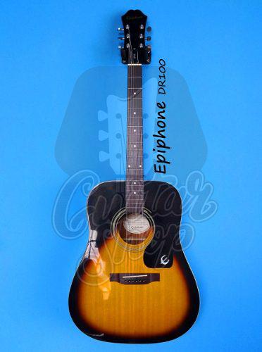 Guitarra Epiphone Dr100 Jumbo Sunburst Dreadnought