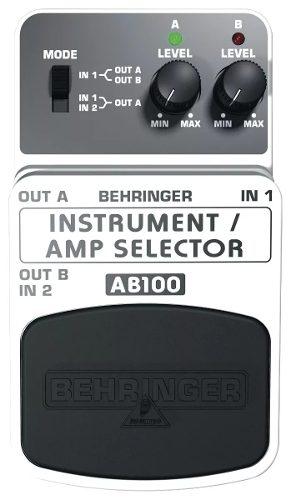 Pedal Ab100 Selector De Amplificador Y Instrumento Behringer