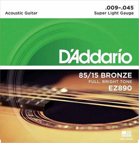 Set Cuerdas Daddario Para Guitarra Electroacustica 009-045