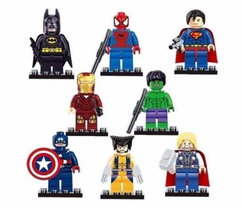 8 Minifiguras Marvel Figuras Compatibles Con Lego