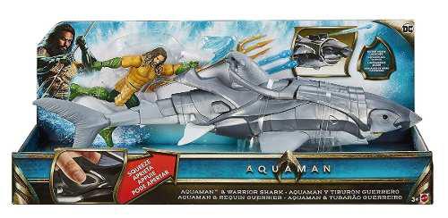 Aquaman Y Su Tiburón De Batalla Figura Original Dc