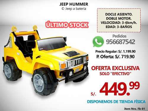 Carro A Batería Motor Jeep Hummer Oferta