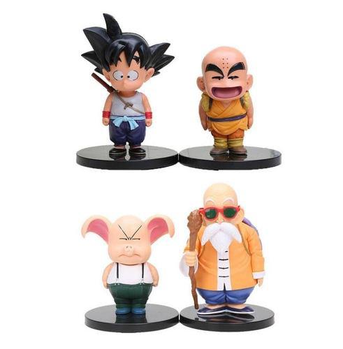 Figura De Maestro Roshi, Goku, Krillin Y Ullong Dragon Ball