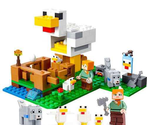Minecraft Lego Alterno El Gallinero Bela 204 Pcs