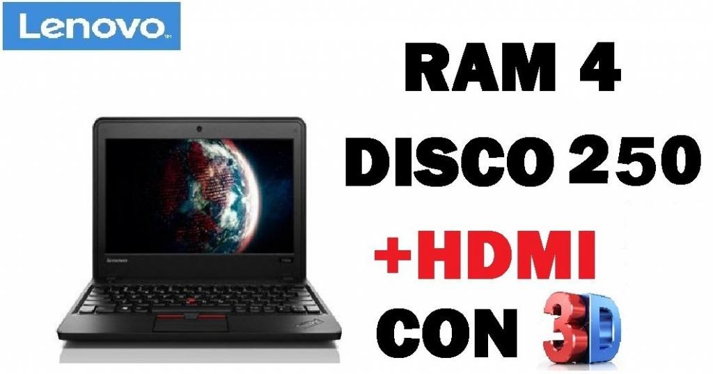 Mini Notebook Amd E LENOVO X140EHDMI RAM4 HDD 250GB