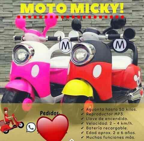 Motitos Motos Mini Y Mickey Impirtados Niños Niña Envio