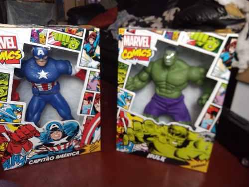 Muñecos Hulk,capitan America,hombre Araña
