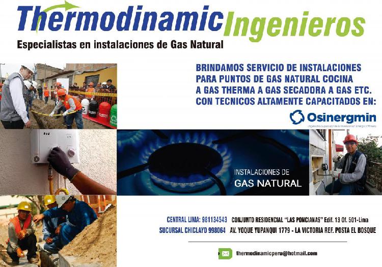 SERVICIO TECNICO//INSTALACION de puntos de GAS NATURAL y GLP