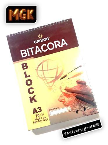 Bitacora Canson A3 - 70 Hojas X 120 Gr