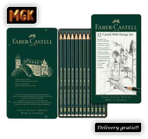 Lápices De Grafito Castell 9000 Faber Castell X 12 Unidades