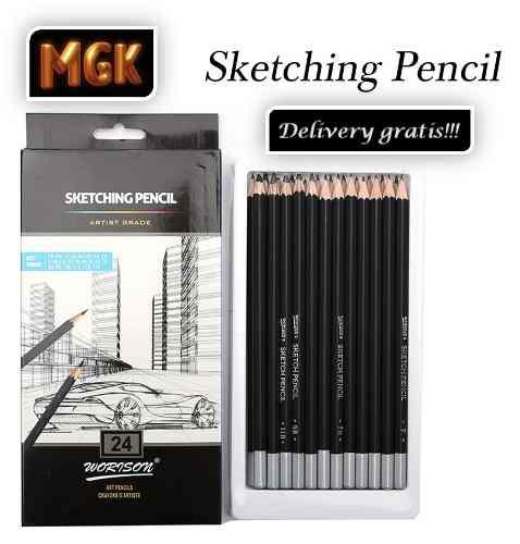 Lápices De Grafito Sketching Pencil X 24 Unidades