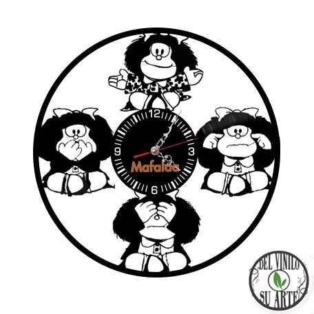 Mafalda Reloj De Pared Y Escritorio Disco De Vinilo