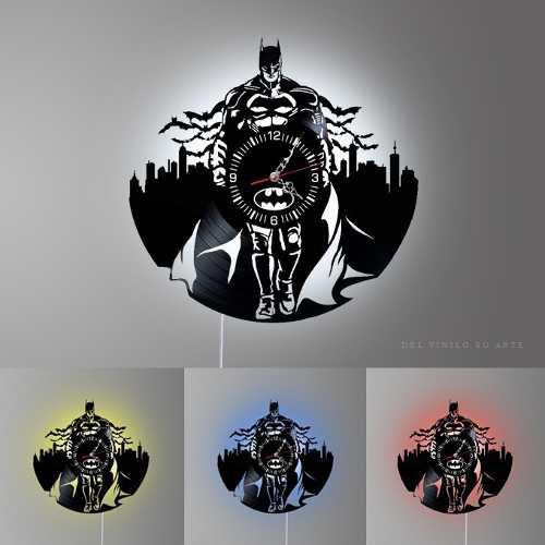 Reloj De Pared Batman Luces Led Arte