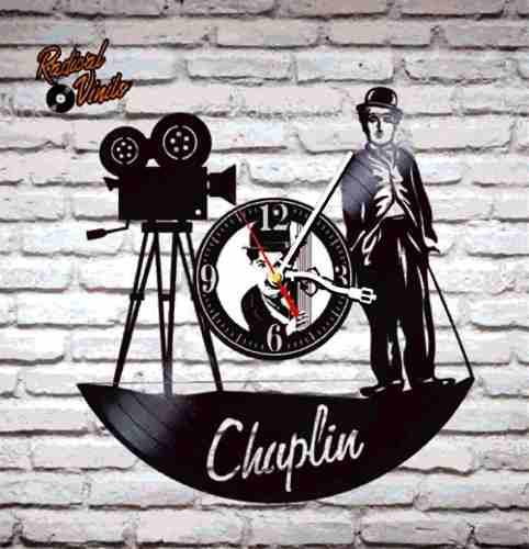 Reloj De Vinilo Retro Charles Chaplin Regalos