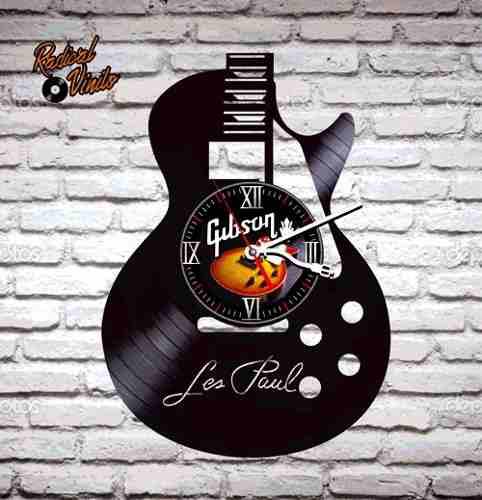 Reloj De Vinilo Retro Guitarra Gibson Regalos