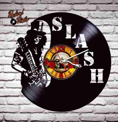 Reloj De Vinilo Retro Guns And Roses Slash Regalos