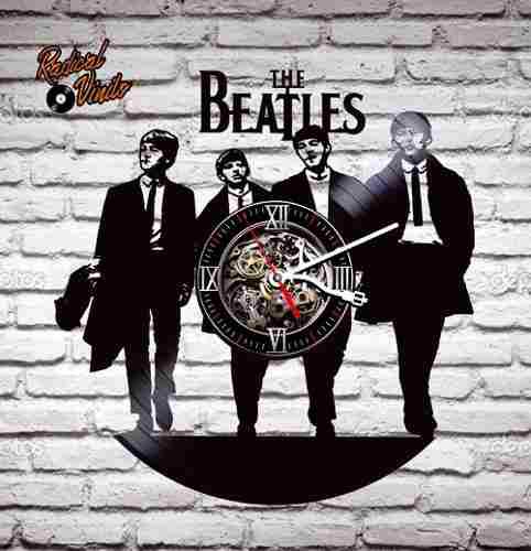 Reloj De Vinilo Retro The Beatles 5 Regalos