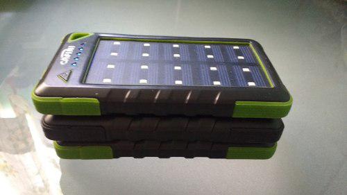 Batería Cargador Portátil Con Linterna Y Panel Solar