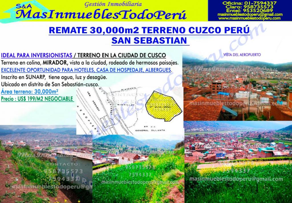 REMATE! CUSCO m2 CIUDAD DE CUSCO PERU