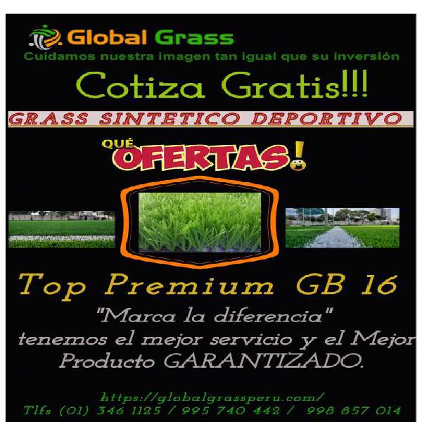 Grass deportivo ideal para canchas, jardines, parques y más