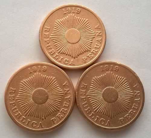 Coin Collection: 2 Centavos 1919 Gordo - Perú Limpias