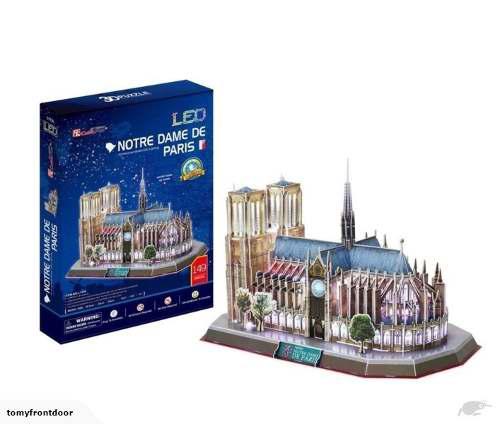 Rompecabezas 3d Con Luces Led. Notre Dame De Paris. Cubic Fu