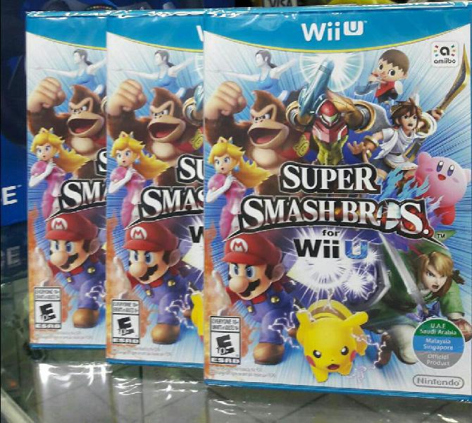 Super Smash Bros Wii U Nuevo Y Sellado Stock