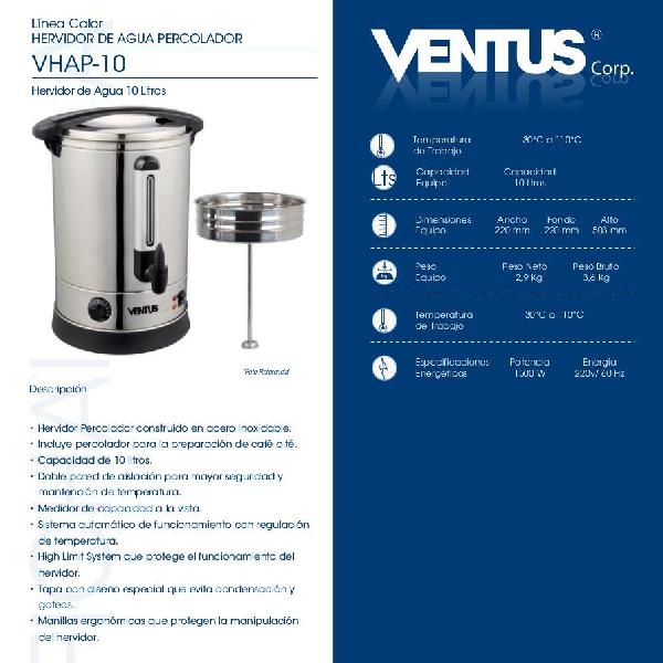 Cafetera Herbidor Ventus VHAP10 con Percolador