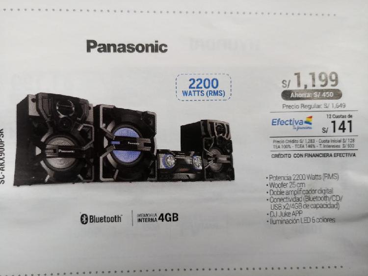 Equipo Panasonic. 2200 Wattsrms Akx900ps