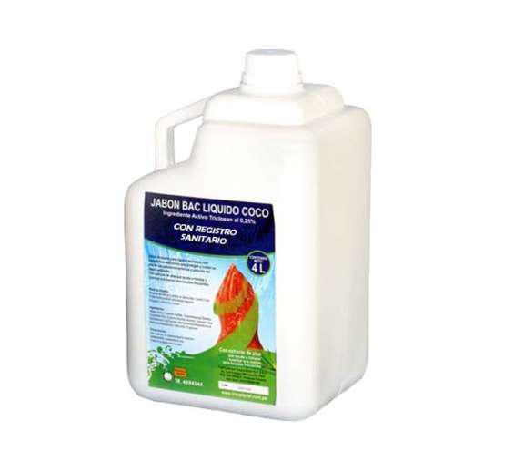 Jabón líquido antibacterial 4 litros descripción en Lima