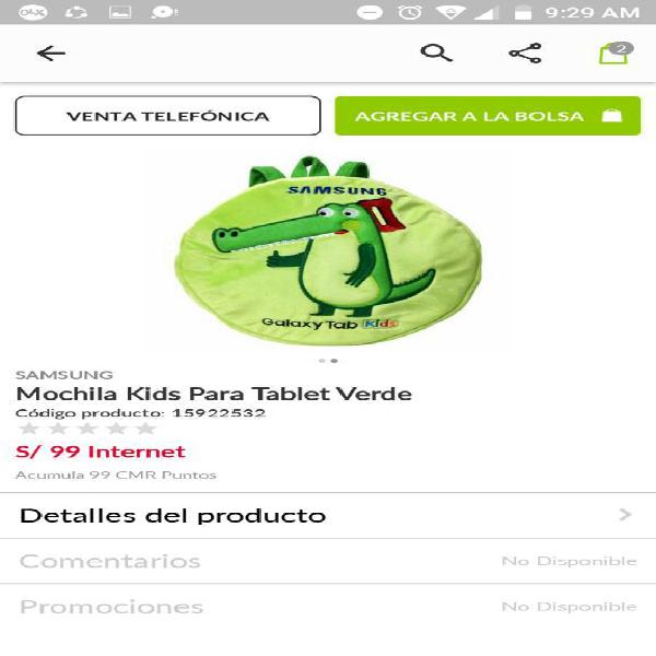 Mochila Kids para Tablet Samsung