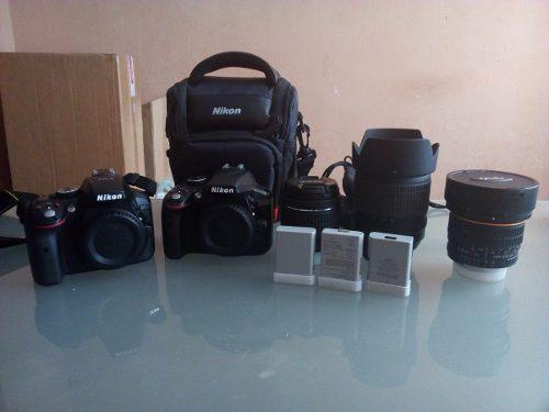 Nikon D5300 Y Nikon D3300, 3 Lentes, 3 Baterias Y Un Estuche