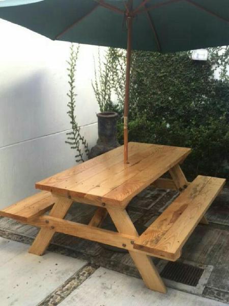 Mesa con Banca para Jardin O Terraz