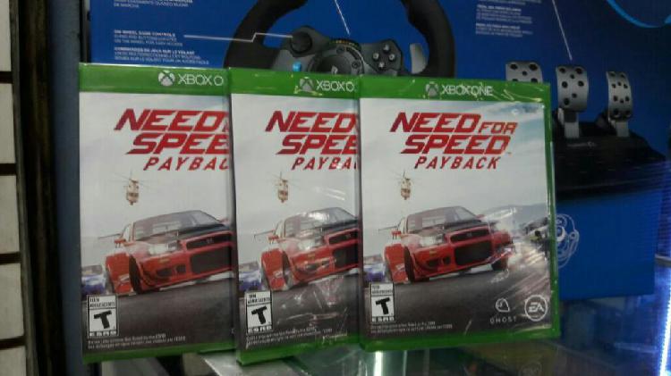 Need For Speed Payback Xbox One nuevo Sellado stock