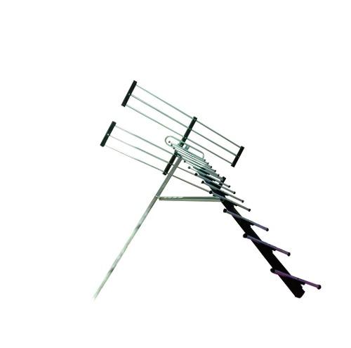 Antena Aerea Alta Ganancia Hd+10 Mt Cable+ Mastil+ Manual