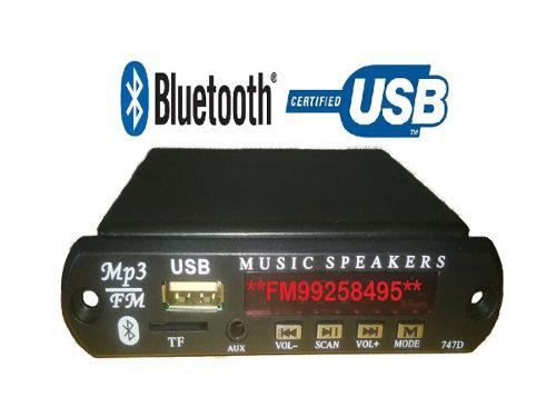Modulo Bluetooth Con Usb Y Radio Para Equipos Y Amplificador