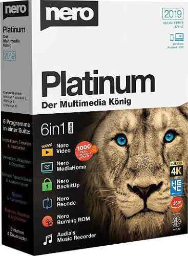 Programa Nero 2019 Platinum Pc - 32 Bits 64 Bits Permanente
