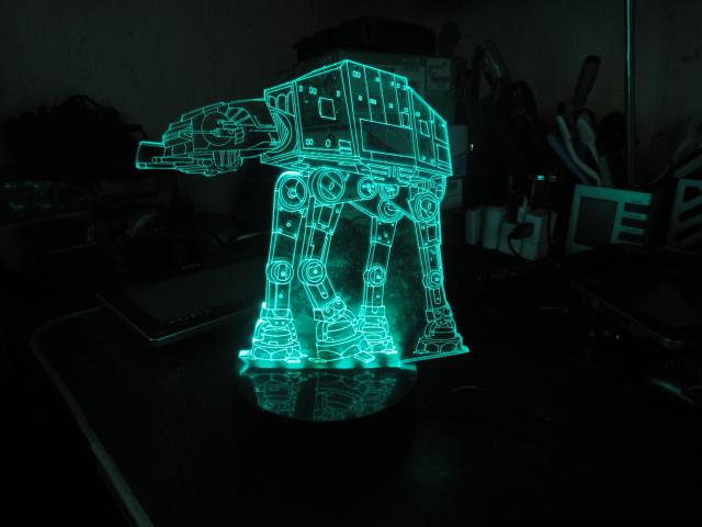 LAMPARA LED 3D STAR WARS USB