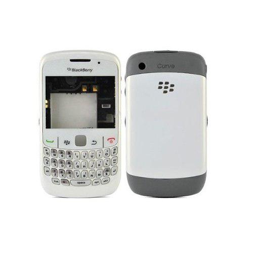 Carcasa Blackberry 8520-9300 Original Completa Blanco/negro