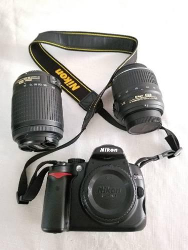 Cámara Reflex Nikon D5000 Con 2 Lentes Y Extras