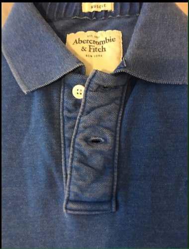 Abercrombie & Fitch Polo Cuello Camisa Lavado Desgastado M